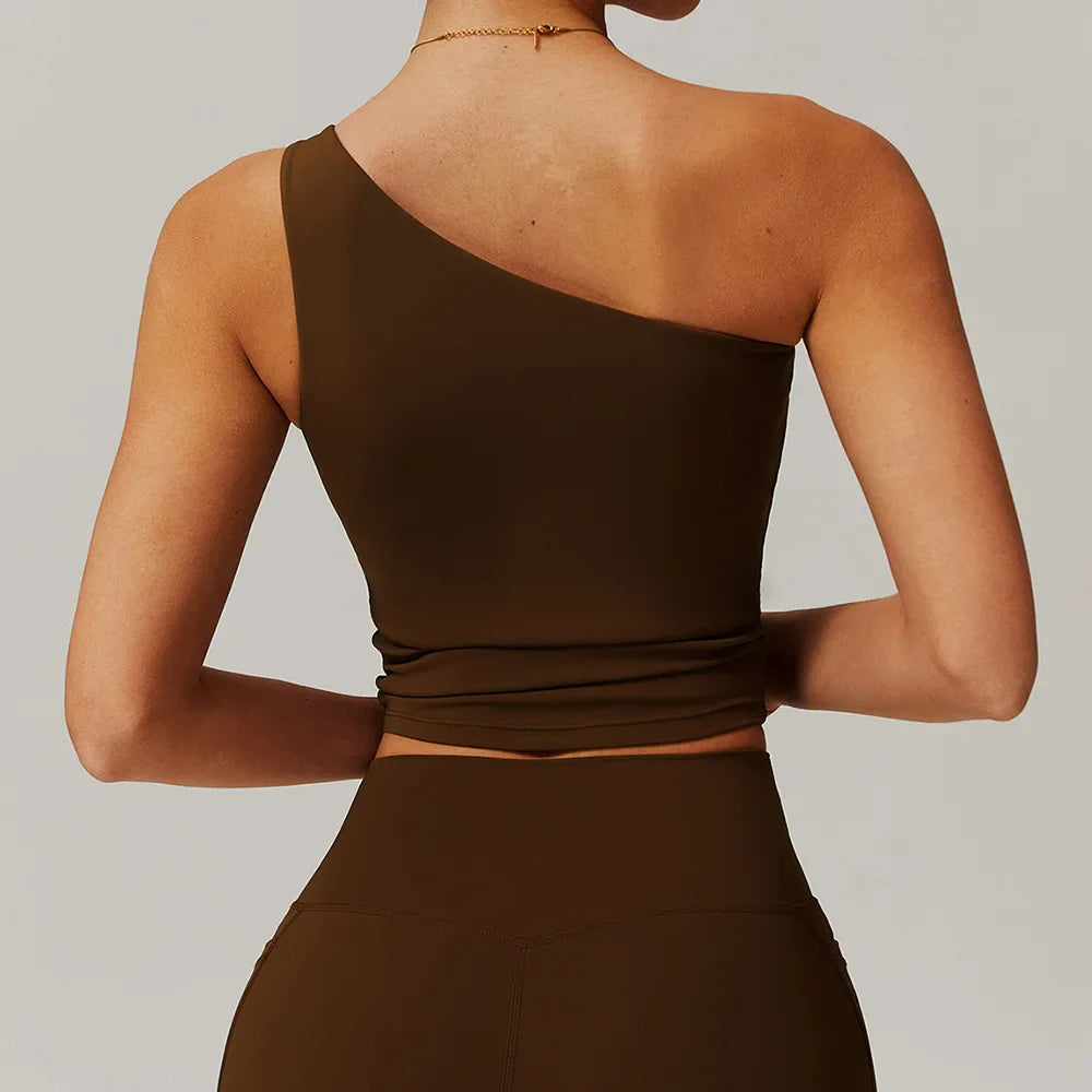 Gabriela | Jednoramienny stanik push-up sportowy