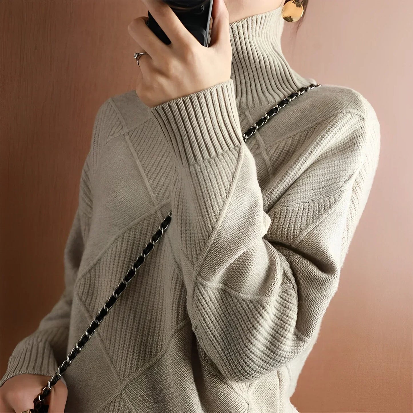 Marcelle | Gruby sweter z golfem