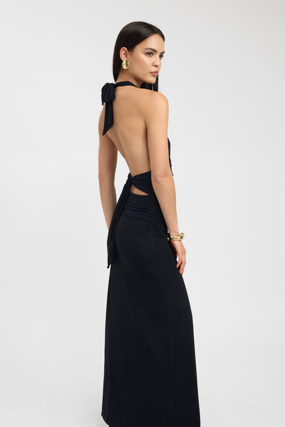 Alessia | Elegancka sukienka maxi na szyję