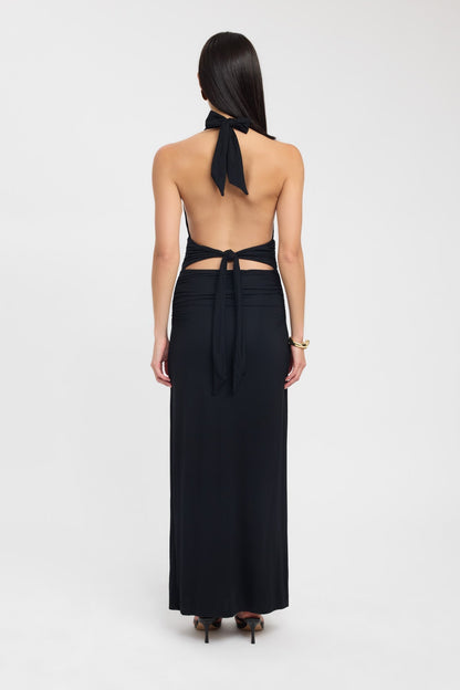 Alessia | Elegancka sukienka maxi na szyję
