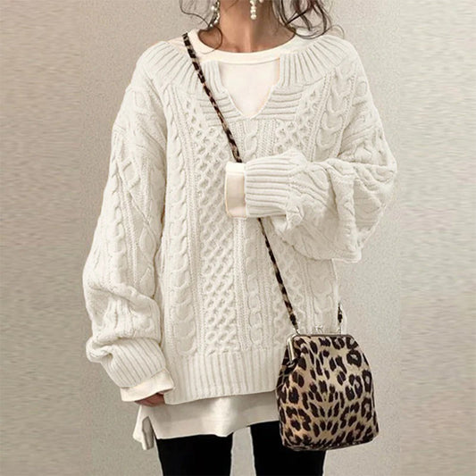 STACY | Przesadny sweter dzianinowy