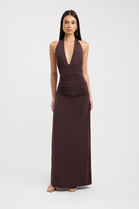 Alessia | Elegancka sukienka maxi na szyję