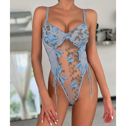 Céline™ | Bodycon z haftowanymi motylami