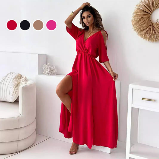 Valentina - Elegancka, seksowna sukienka z dekoltem w kształcie litery V